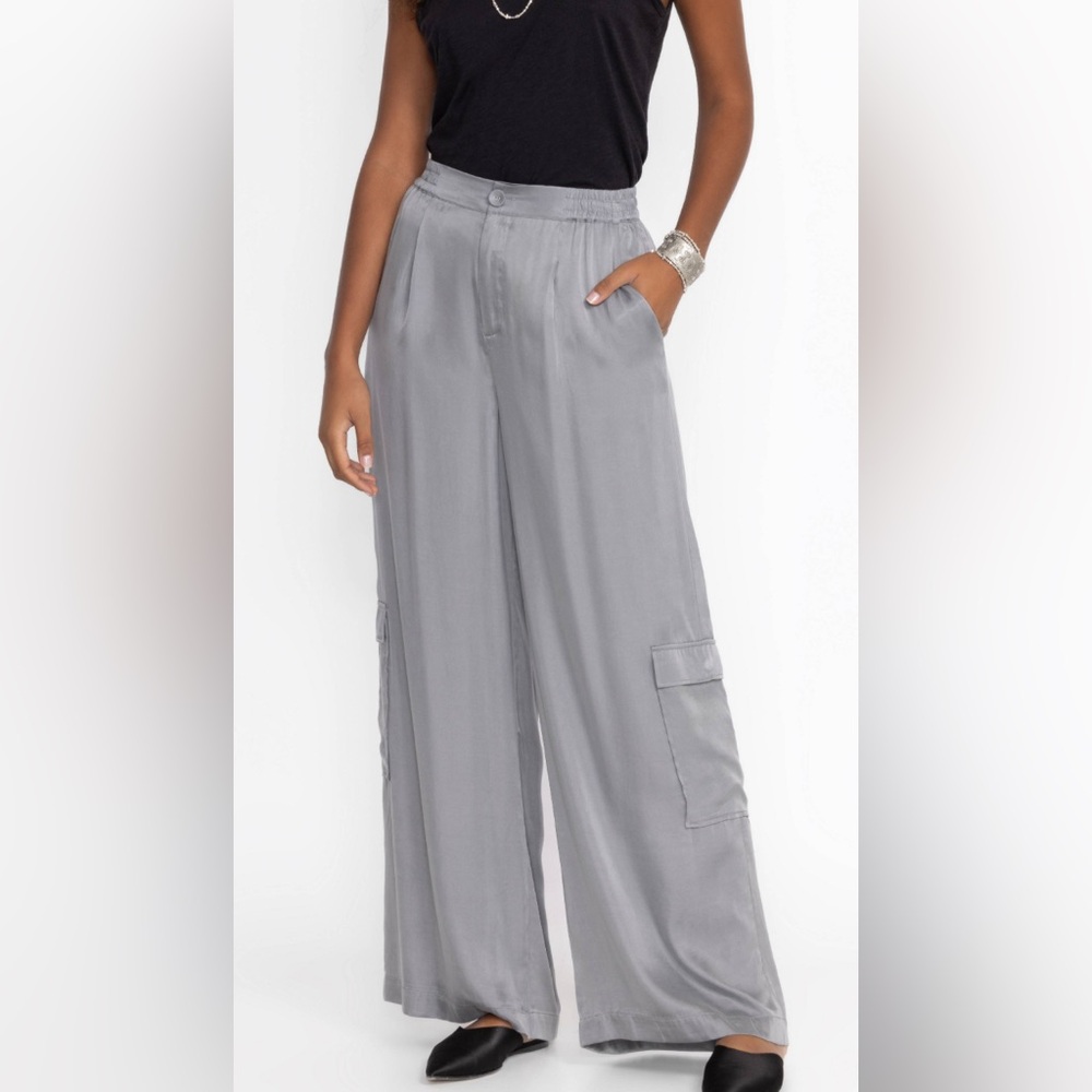 Johnny Was Cupro Pleated Pull On Pants